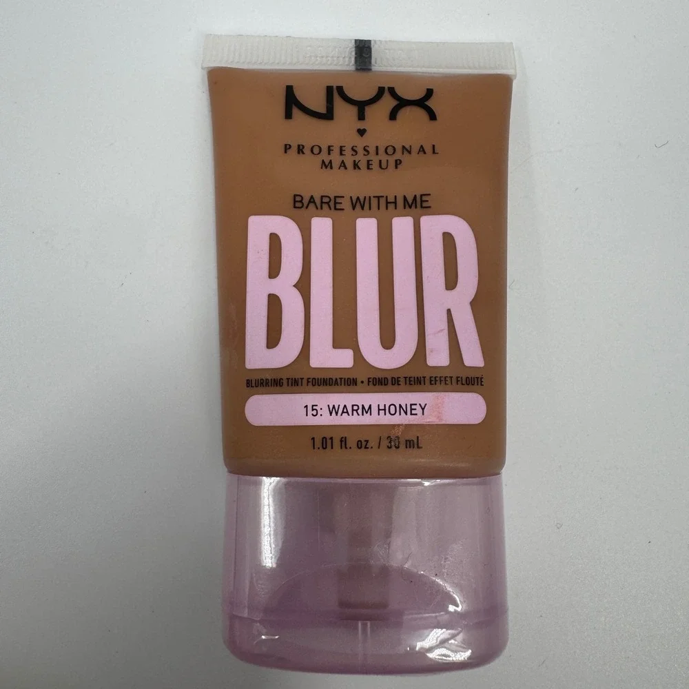 NYX Bare With Me Blur Blurring Tint Foundation 15‎ Warm Honey 1.01oz BWMBT15